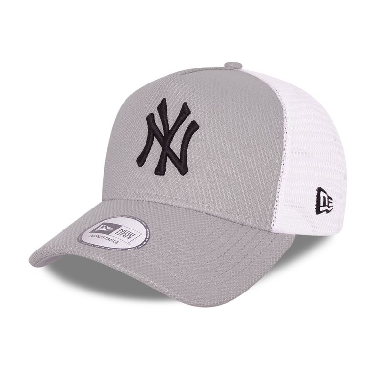 Gorras New Era Mlb Grises - New York Yankees Diamond Era A-Frame Trucker 42610OHPM